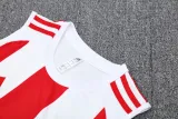 2025 AD White Red Tank top and shorts suit