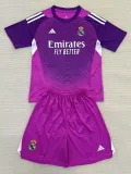 2025-26 RMA Purple GoalKeeper Kids Soccer Jersey