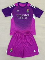 2025-26 RMA Purple GoalKeeper Kids Soccer Jersey