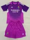 2025-26 RMA Purple GoalKeeper Kids Soccer Jersey