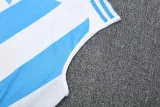 2025 AD White blue Tank top and shorts suit