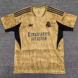2025-26 RMA Gold Special Edition Fans Training Shirts (三叶草)