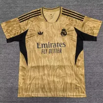 2025-26 RMA Gold Special Edition Fans Training Shirts *三叶草