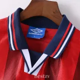 1998 England Away Retro Long Sleeve Soccer Jersey (长袖)
