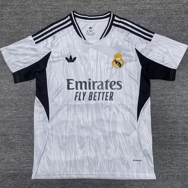 2025-26 RMA White Grey Special Edition Fans Training Shirts (三叶草)