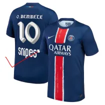 2024-25 PSG Home O.Dembélé #10 Fans Soccer Jersey (Snipes) (B-X-R Fonts)