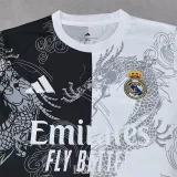 2025-26 RMA White Black Special Edition Fans Training Shirts *龙纹