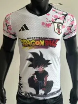 2025-26 Japan White Special Edition Player Version Soccer Jersey *龙珠黑悟空