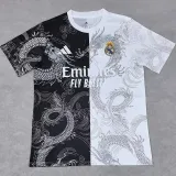 2025-26 RMA White Black Special Edition Fans Training Shirts *龙纹