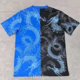 2025-26 RMA Blue Black Special Edition Fans Training Shirts (龙纹)