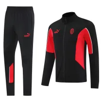 2025-26 ACM Black red Jacket Tracksuit #01