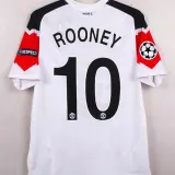 2010-2011 Man Utd Away White Long sleeve Retro soccer jersey (长袖)决赛字