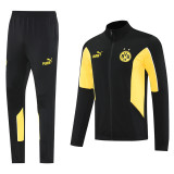 2025-26 Dortmund Black Yellow Jacket Tracksuit #01