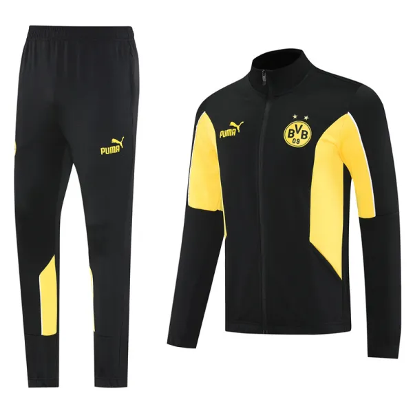 2025-26 Dortmund Black Yellow Jacket Tracksuit #01