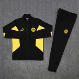 2025-26 Dortmund Black Yellow Jacket Tracksuit #01