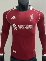 2025-26 LIV Red Long Sleeve Player Version Soccer Jersey (长袖球员)