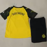 2025-26 Dortmund Home Kids Soccer Jersey