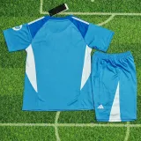 2025-26 RMA Blue GoalKeeper Kids Soccer Jersey