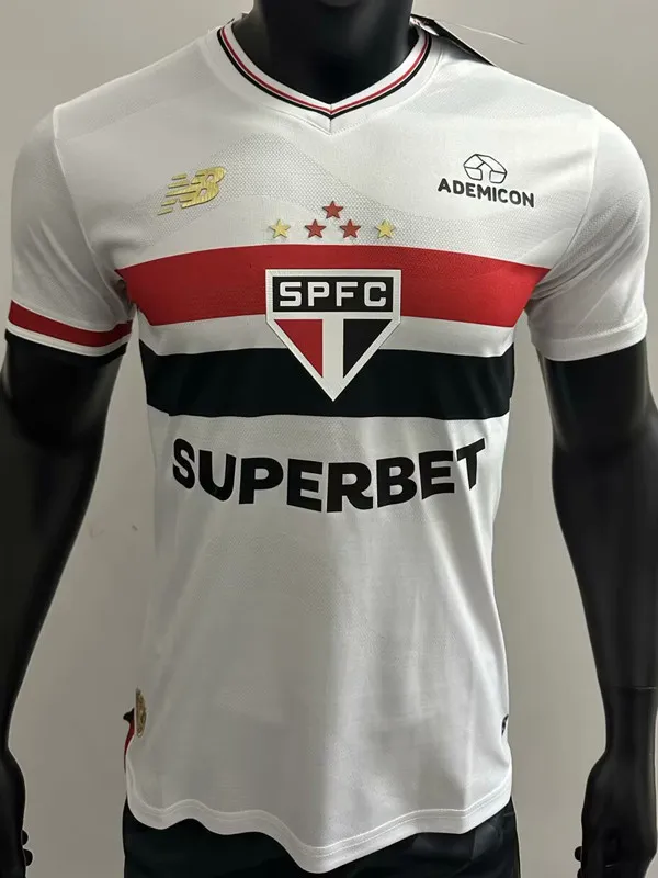 2025-26 Sao Paulo Home Player Version Soccer Jersey