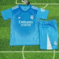 2025-26 RMA Blue GoalKeeper Kids Soccer Jersey