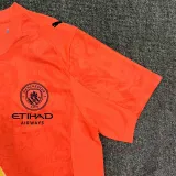2025-26 Man City Orange 1:1 Fans Soccer Jersey