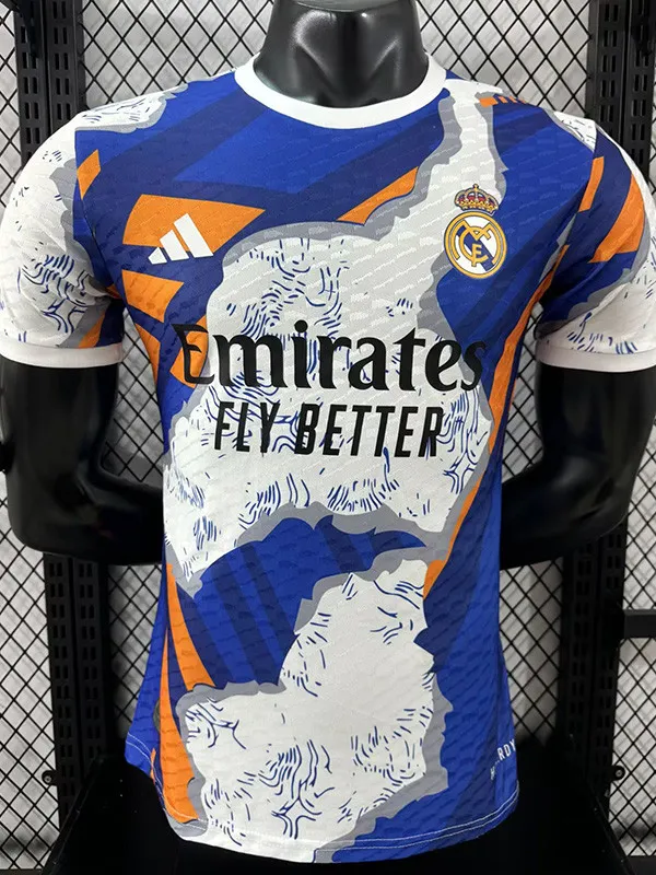 2025-26 RMA Special Edition Blue White Player Version Training Shirts