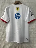 2025 F1 Ferrari White T-Shirts Racing Suit (圆领)