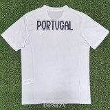 2025-26 Portugal White T-Shirt Print Personalized AD