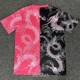 2025-26 RMA Pink Black Special Edition Fans Training Shirts (粉龙纹)