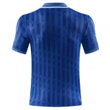 2025-26 Man Utd Blue Polo Short Sleeve