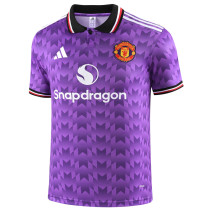2025-26 Man Utd Purple Polo Short Sleeve