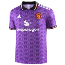 2025-26 Man Utd Purple Polo Short Sleeve