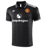 2025-26 Man Utd Black Polo Short Sleeve