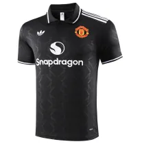 2025-26 Man Utd Black Polo Short Sleeve