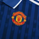 2025-26 Man Utd Blue Polo Short Sleeve