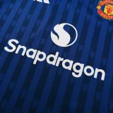 2025-26 Man Utd Blue Polo Short Sleeve