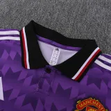 2025-26 Man Utd Purple Polo Short Sleeve