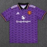2025-26 Man Utd Purple Polo Short Sleeve