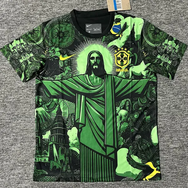 2024-25 Brazil Green Special Edition Fans Soccer Jersey (耶稣绿色)