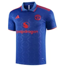 2025-26 Man Utd Fancy blue Polo Short Sleeve