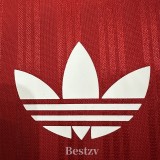 2025 AD Casual Red Fans Training shirts (三叶草)