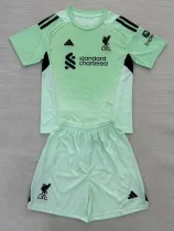 2025-26 LIV Green GoalKeeper Kids Soccer Jersey