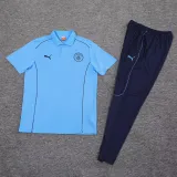 2025-26 Man City Lake blue Polo Tracksuit