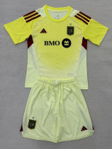 2025-26 Los Angeles Light Yellow GoalKeeper Kids Soccer Jersey