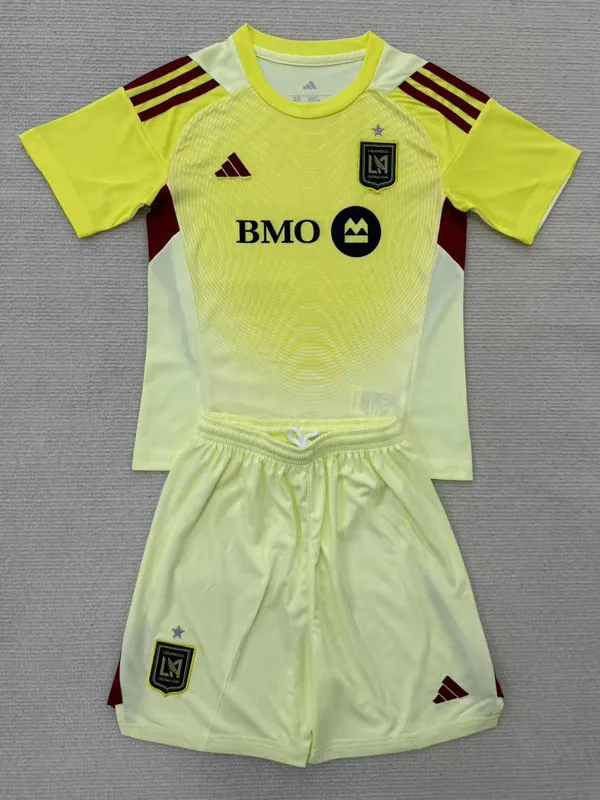 2025-26 Los Angeles Light Yellow GoalKeeper Kids Soccer Jersey