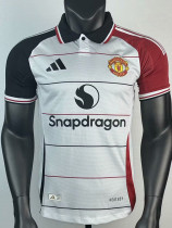 2025-26 Man Utd White Special Edition Player Version Training shirts (红黑袖)