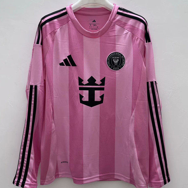 2025-26 Inter Miami Home Long Sleeve Soccer Jersey (长袖)