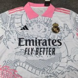 2025-26 RMA Pink White Polo Short Sleeve (龙)