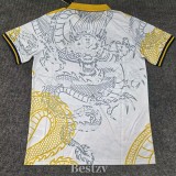 2025-26 RMA Yellow White Polo Short Sleeve (龙)
