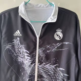 2024-25 RMA White & Black Double Sided Windbreaker (双面风衣)(龙)